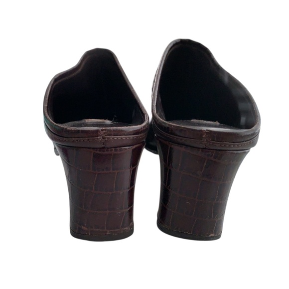 Vintage Brighton Women's Heels "Tapa" Brown Leather Shoes Size 7M Leather Soles - Picture 4 of 11